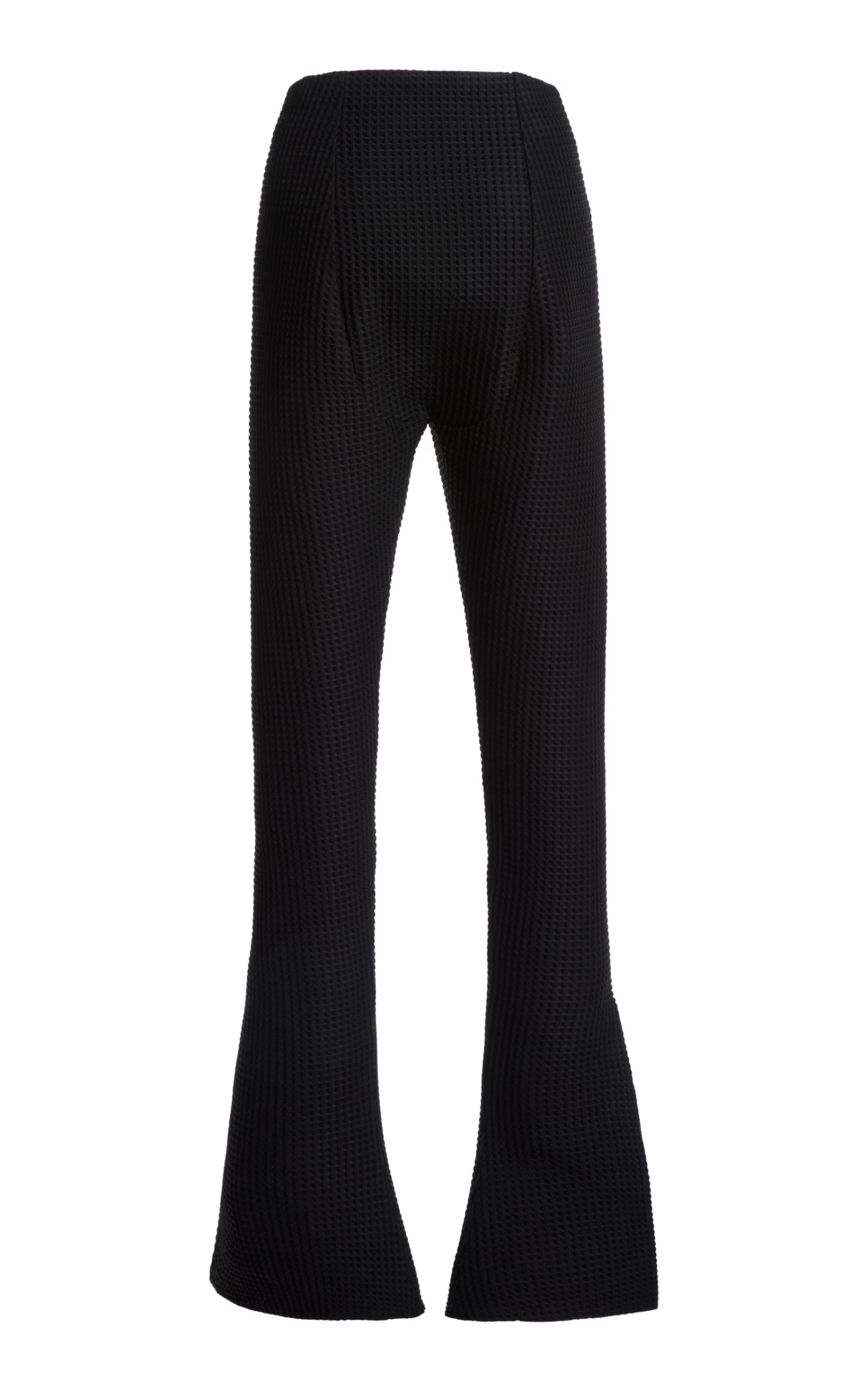 A.W.A.K.E. Mode Asymmetric Slit-Detailed Waffle Knit Pants 7 A.W.A.K.E. Mode Asymmetric Slit-Detailed Waffle Knit Pants - Image 5
