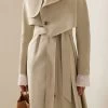 A.W.A.K.E. Mode Asymmetric Gabardine Trench Coat 1 A.W.A.K.E. Mode Asymmetric Gabardine Trench Coat -Lady Fashion Store a w a k e neutral asymmetric gabardine trench coat