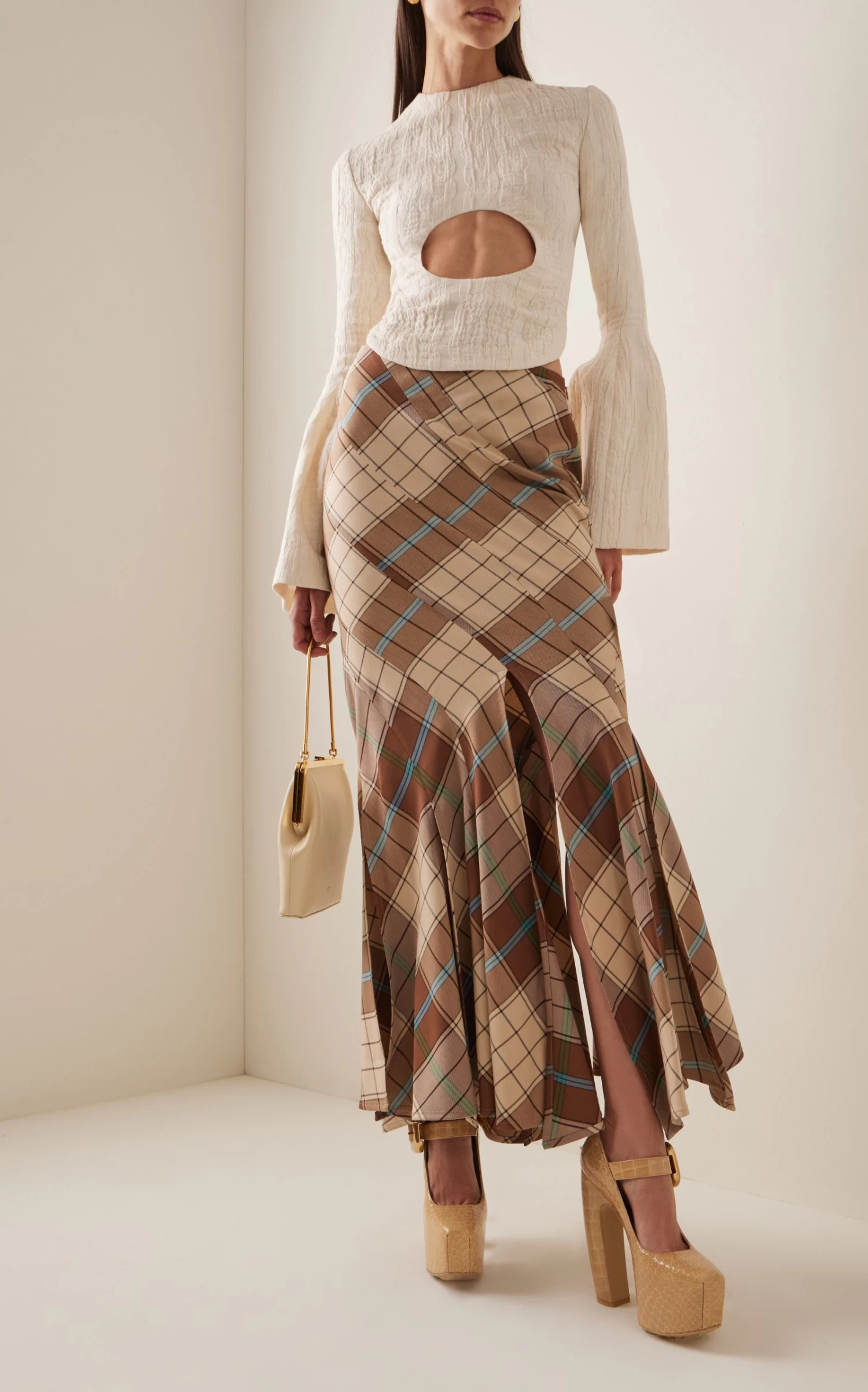 A.W.A.K.E. Mode Textured Cotton Cutout Top 4 A.W.A.K.E. Mode Textured Cotton Cutout Top - Image 2