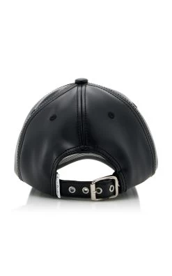Acne Studios Carliy Faux-Leather Baseball Cap -Lady Fashion Store acne studios black carliy faux leather 2