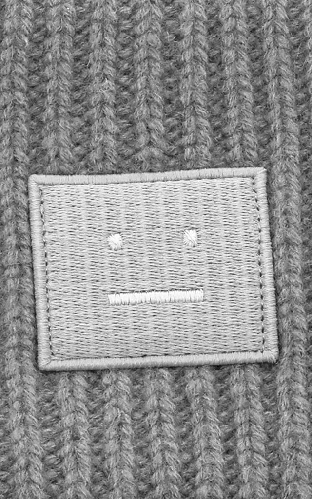 Acne Studios Pansy Face Ribbed Wool Beanie 5 Acne Studios Pansy Face Ribbed Wool Beanie - Image 3