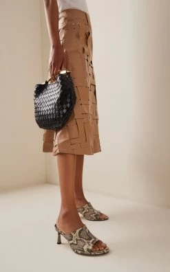 Arabella Snake-Printed Leather Mules