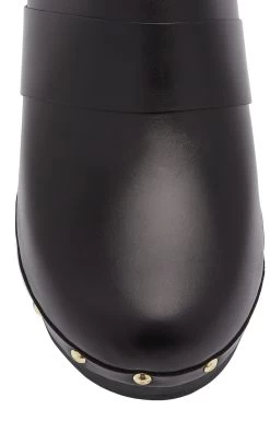 Bibi Studded Leather Clogs 11 Bibi Studded Leather Clogs -Lady Fashion Store aeyde black bibi calf leather black 55mm 4