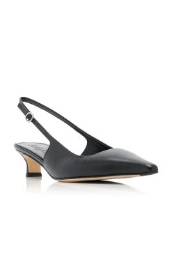 Catrina Leather Slingback Pumps -Lady Fashion Store aeyde black catrina nappa leather black 3