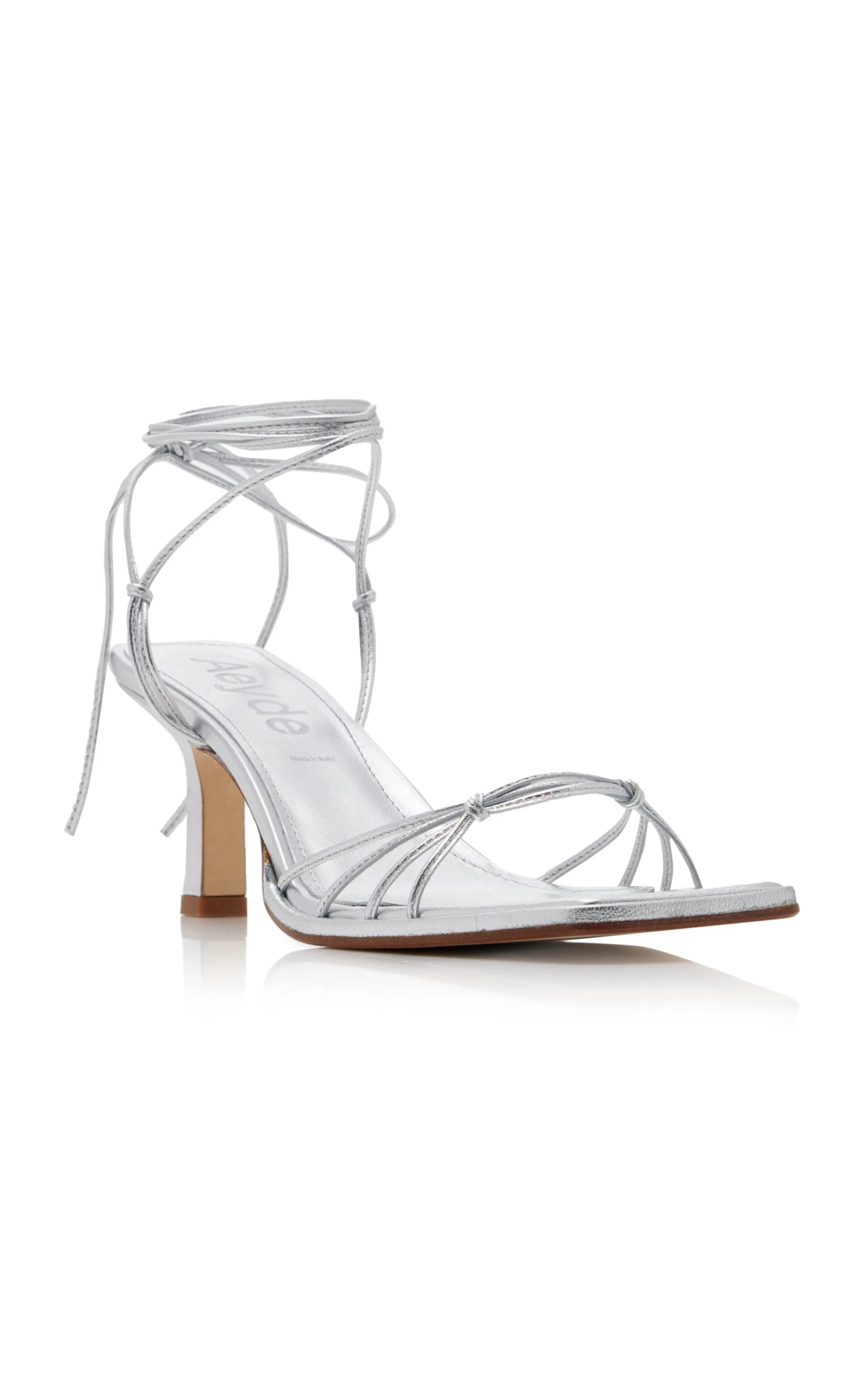 Roda Laminated Metallic Leather Sandals 6 Roda Laminated Metallic Leather Sandals - Image 4