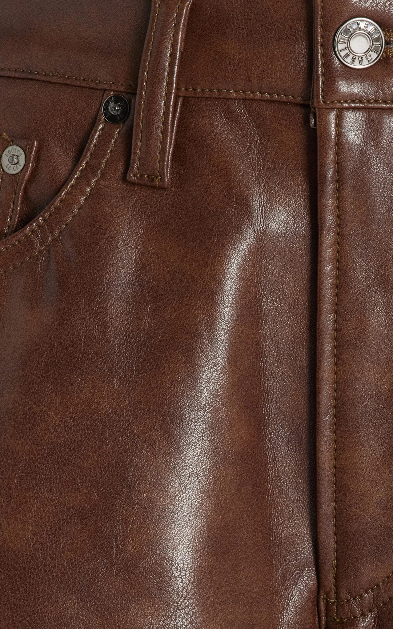 AGOLDE Sloane Recycled-Leather High-Rise Straight-Leg Jeans 6 AGOLDE Sloane Recycled-Leather High-Rise Straight-Leg Jeans - Image 4