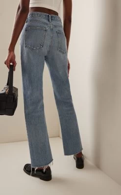 AGOLDE Lana Vintage Straight-Leg Jeans 8 AGOLDE Lana Vintage Straight-Leg Jeans -Lady Fashion Store agolde light wash lana mid rise vintage straight 2