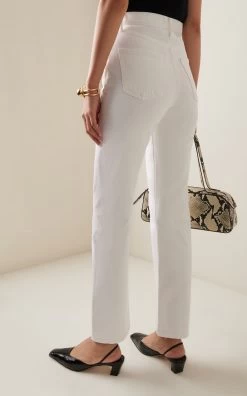AGOLDE 90s Pinch High-Rise Straight-Leg Jeans -Lady Fashion Store agolde white 90 s pinch waist 2