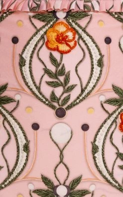 Nopal Lunar Embroidered Bikini Bottom -Lady Fashion Store agua by agua bendita pink nopal lunar embroidered bikini bottom 3