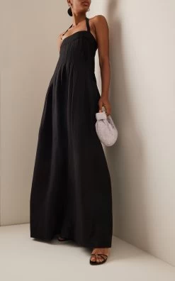 Neo Pleated Halter Jumpsuit
