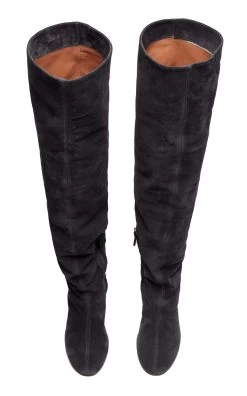 ALAIA Fluide Suede Knee-High Boots 11 ALAIA Fluide Suede Knee-High Boots -Lady Fashion Store alaia black fluide boot 90 3