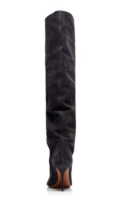 ALAIA Fluide Suede Knee-High Boots 12 ALAIA Fluide Suede Knee-High Boots -Lady Fashion Store alaia black fluide boot 90 4