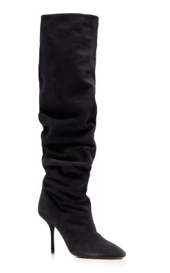 ALAIA Fluide Suede Knee-High Boots 13 ALAIA Fluide Suede Knee-High Boots -Lady Fashion Store alaia black fluide boot 90 5