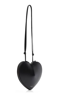 ALAIA Le Coeur Leather Crossbody Bag -Lady Fashion Store alaia black le coeur leather crossbody bag 2