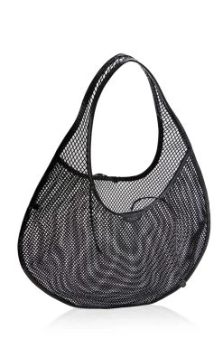 ALAIA Leather-Trimmed Mesh Tote Bag -Lady Fashion Store alaia black one piece xl 3