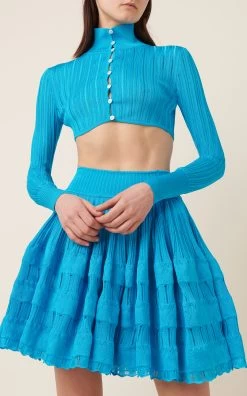 ALAIA Crinoline Cropped Cardigan