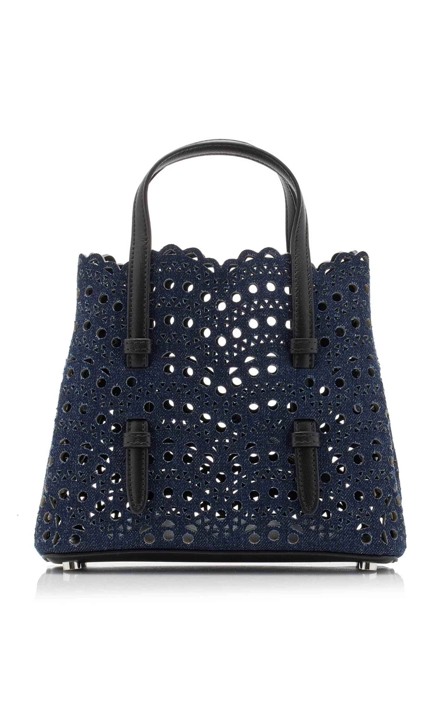 ALAIA Mina Laser-Cut Denim Top Handle Bag 5 ALAIA Mina Laser-Cut Denim Top Handle Bag - Image 3