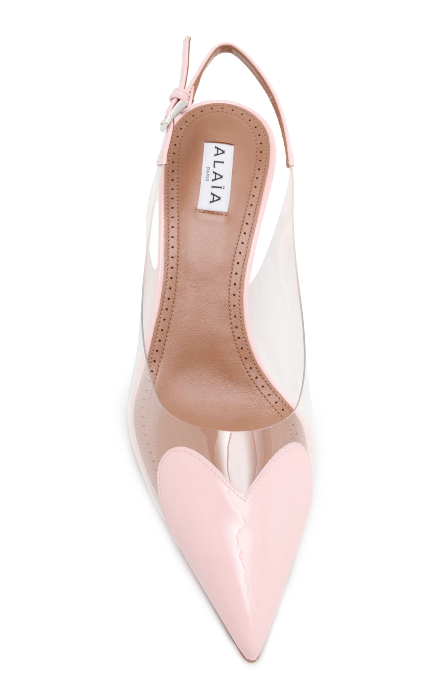 ALAIA Le Cœur Leather-Trimmed PVC Slingback Pumps 4 ALAIA Le Cœur Leather-Trimmed PVC Slingback Pumps - Image 2