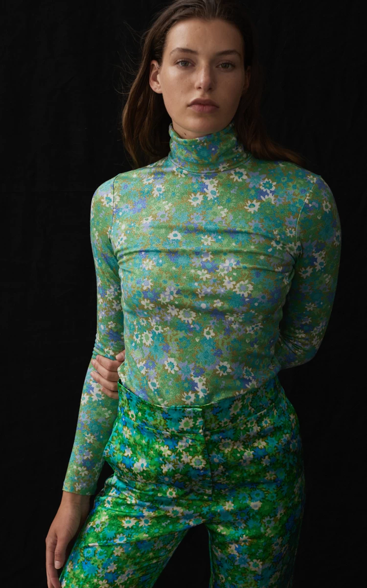 Cassandra Floral Turtleneck Top 3 Cassandra Floral Turtleneck Top