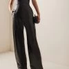 Steele Faux Leather Straight-Leg Jumpsuit