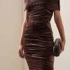 Layne Off-The-Shoulder Velvet Midi Dress 2 Layne Off-The-Shoulder Velvet Midi Dress -Lady Fashion Store alex perry brown layne velvet midi wrap dress