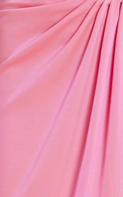 Exclusive Ridley Shiny Satin Crepe Maxi Skirt -Lady Fashion Store alex perry pink exclusive ridley shiny satin crepe low rise drape skirt 3