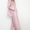 Malen Faux Leather Wide-Leg Jumpsuit -Lady Fashion Store alex perry pink malen faux leather wide leg jumpsuit