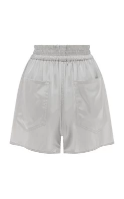 Kendall Silk Satin Boxer Shorts -Lady Fashion Store alex perry silver kendall 1