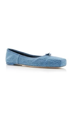 ALEXANDER WANG Billie Denim Flats -Lady Fashion Store alexander wang blue billie flat 2