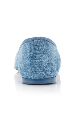 ALEXANDER WANG Billie Denim Flats -Lady Fashion Store alexander wang blue billie flat 3