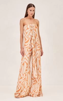 Seydou Printed Halter Wide-Leg Jumpsuit