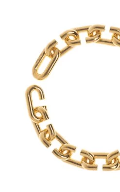 C Polished Gold Vermeil Thick Bracelet