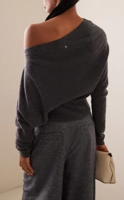 Paxi Cashmere Sweater -Lady Fashion Store altuzarra grey paxi sweater 2