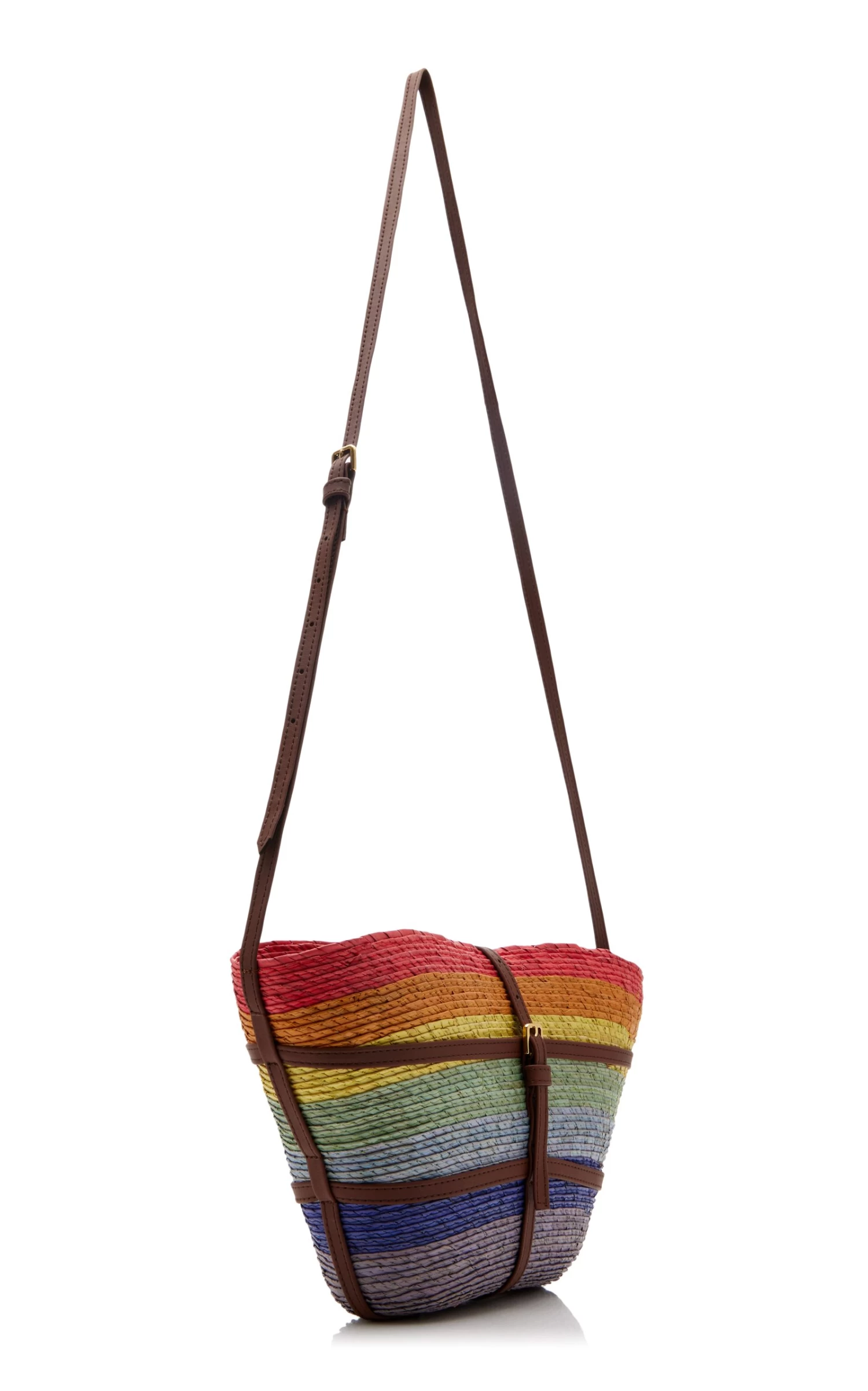 Watermill Leather-Trimmed Raffia Crossbody Bag 4 Watermill Leather-Trimmed Raffia Crossbody Bag - Image 2