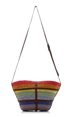 Watermill Leather-Trimmed Raffia Crossbody Bag 8 Watermill Leather-Trimmed Raffia Crossbody Bag -Lady Fashion Store altuzarra multi watermill crosbody 2