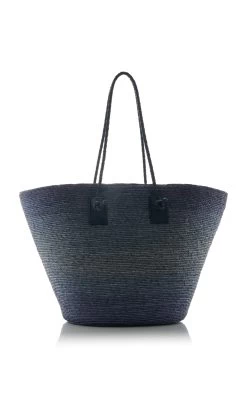 Watermill Large Straw Bag -Lady Fashion Store altuzarra purple watermill bag large 2 2
