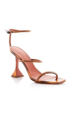 Amina Muaddi Gilda Crystal-Embellished Leather Sandals -Lady Fashion Store amina muaddi animal gilda sandal 2