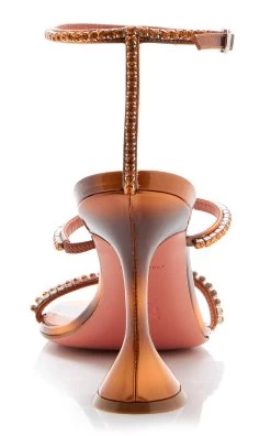 Amina Muaddi Gilda Crystal-Embellished Leather Sandals -Lady Fashion Store amina muaddi animal gilda sandal 3