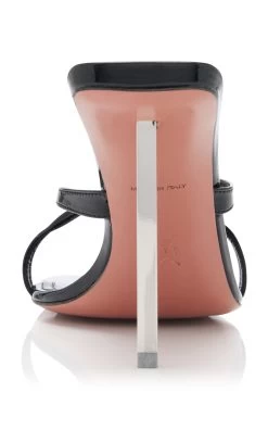 Amina Muaddi Adriana Patent Leather Sandals -Lady Fashion Store amina muaddi black adriana patent leather sandals 2