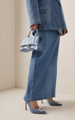 Amina Muaddi Camelia Denim Pumps