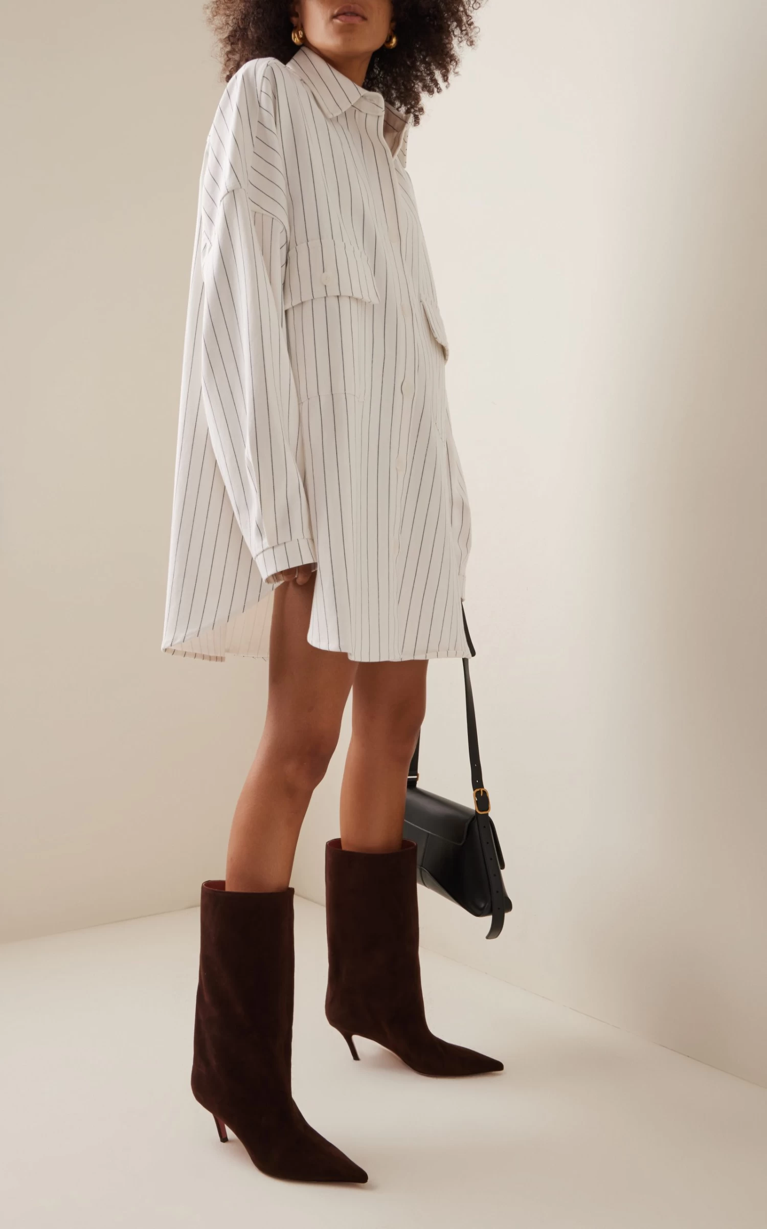 Amina Muaddi Fiona Suede Ankle Boots 3 Amina Muaddi Fiona Suede Ankle Boots