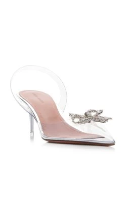 Amina Muaddi Rosie PVC Slingback Pumps 11 Amina Muaddi Rosie PVC Slingback Pumps -Lady Fashion Store amina muaddi clear rosie glass sling 60 4