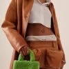 Amina Muaddi Giuly Shearling Top Handle Bag 2 Amina Muaddi Giuly Shearling Top Handle Bag -Lady Fashion Store amina muaddi green giuly