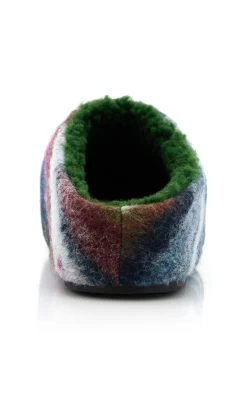 Amina Muaddi Giuly Shearling-Lined Felt Slippers 8 Amina Muaddi Giuly Shearling-Lined Felt Slippers -Lady Fashion Store amina muaddi multi giuly slipper 35 25 2 2
