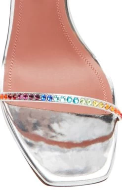 AWGE X Amina Muaddi 'LSD Gladi' Sandals -Lady Fashion Store amina muaddi multi gladi 95mm lace up sandal rainbow crystal 4