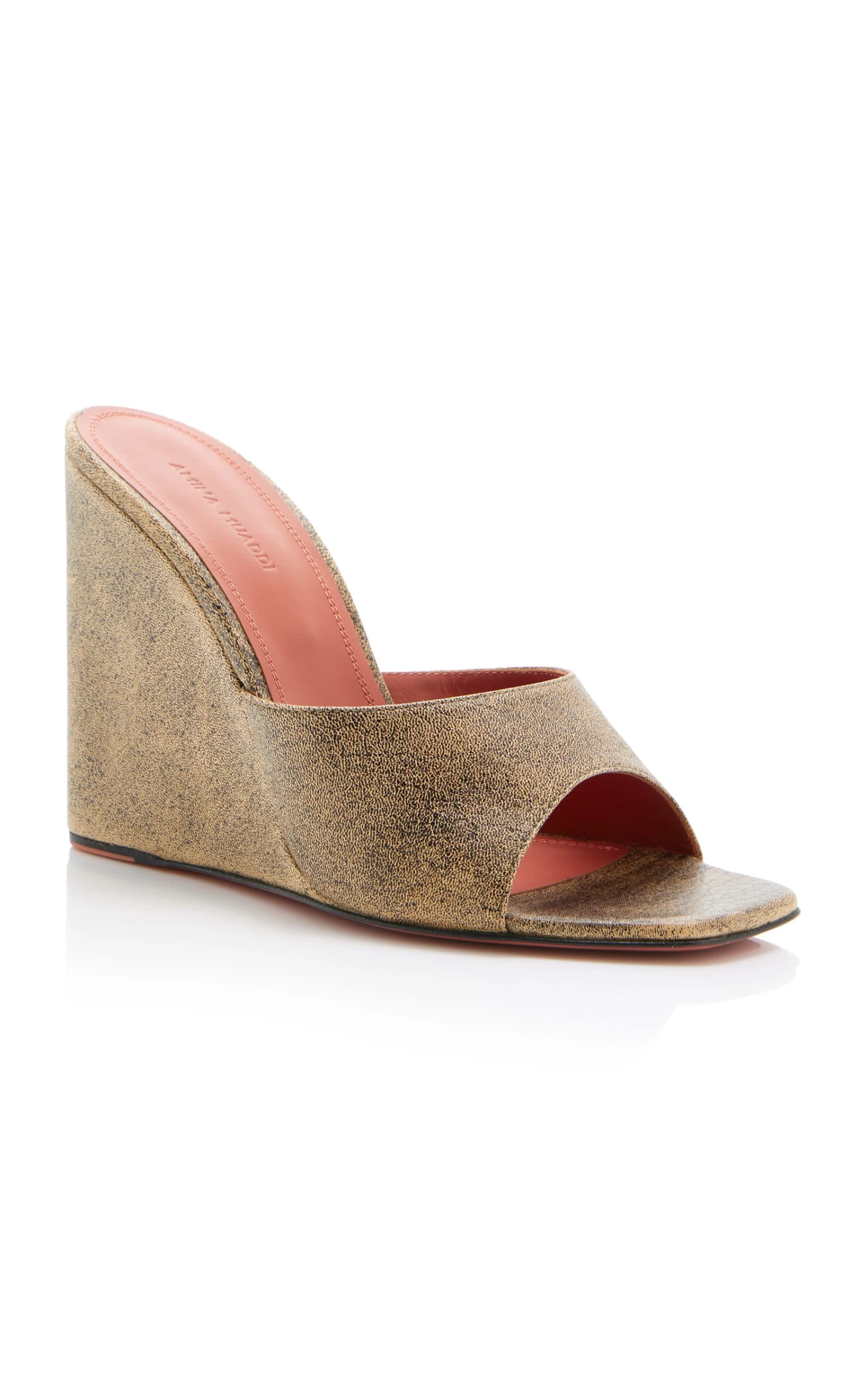 Amina Muaddi Lupita Leather Wedge Sandals 5 Amina Muaddi Lupita Leather Wedge Sandals - Image 3