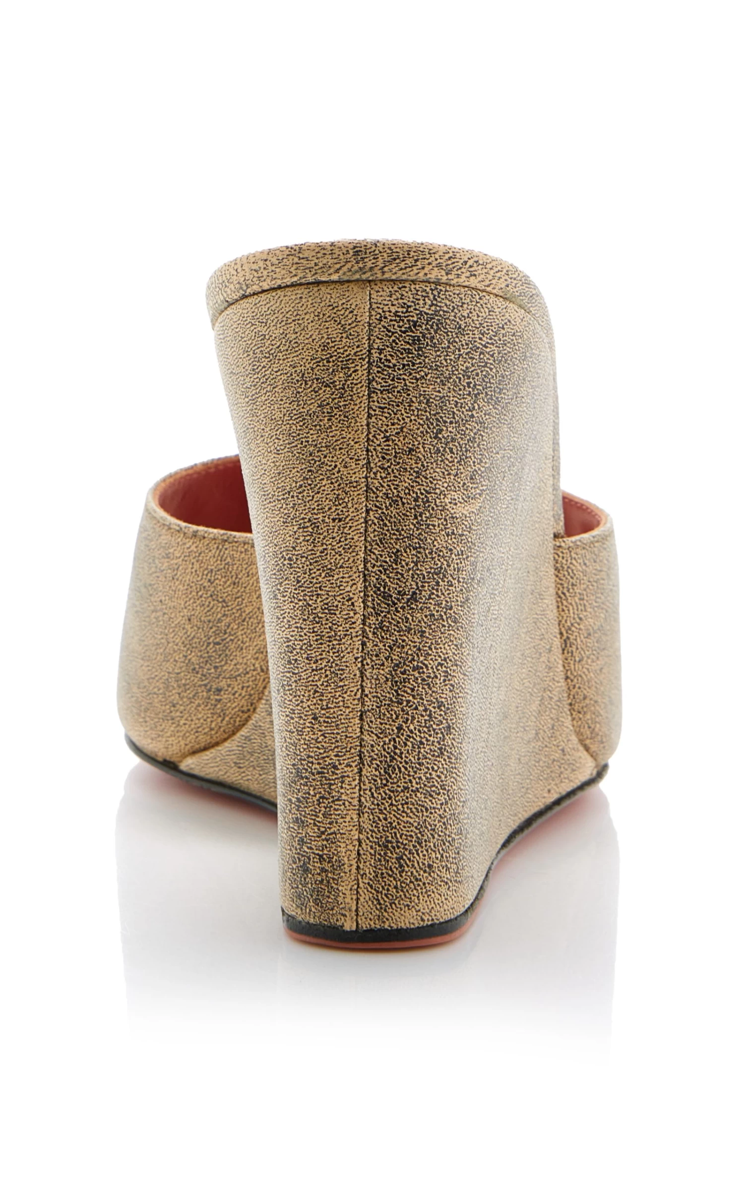 Amina Muaddi Lupita Leather Wedge Sandals 6 Amina Muaddi Lupita Leather Wedge Sandals - Image 4