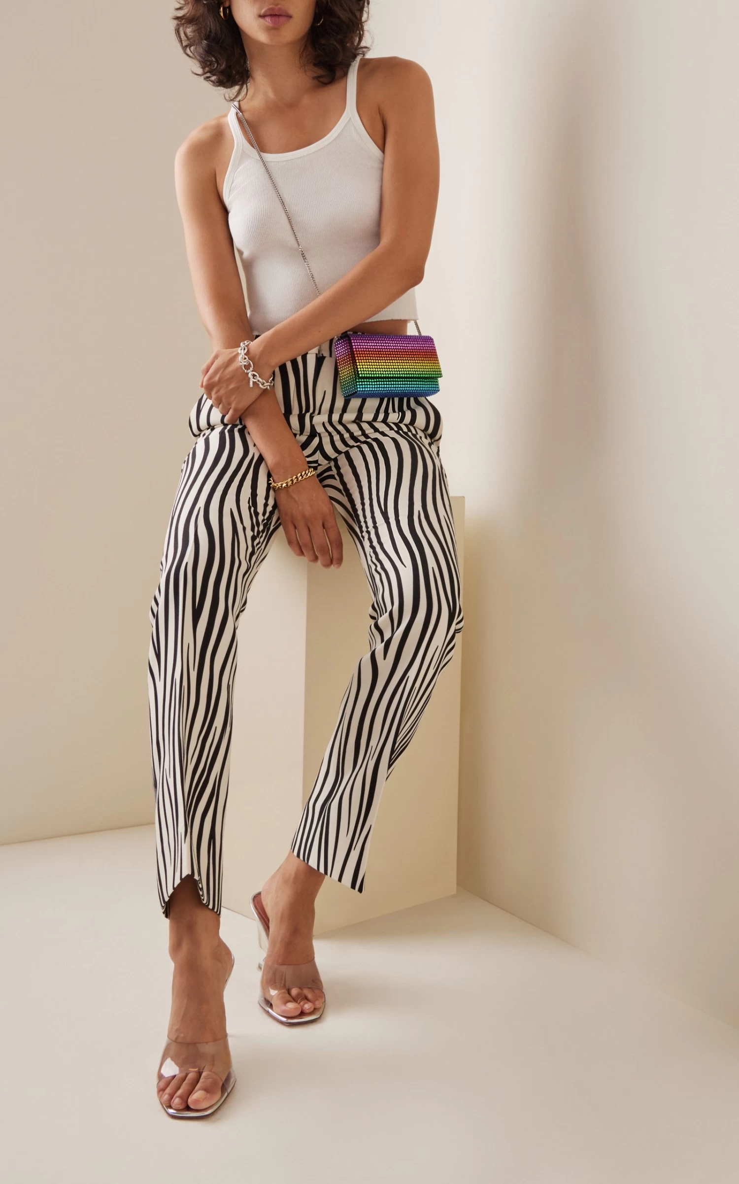 Amina Muaddi Super Amini Paloma Satin Clutch 4 Amina Muaddi Super Amini Paloma Satin Clutch - Image 2