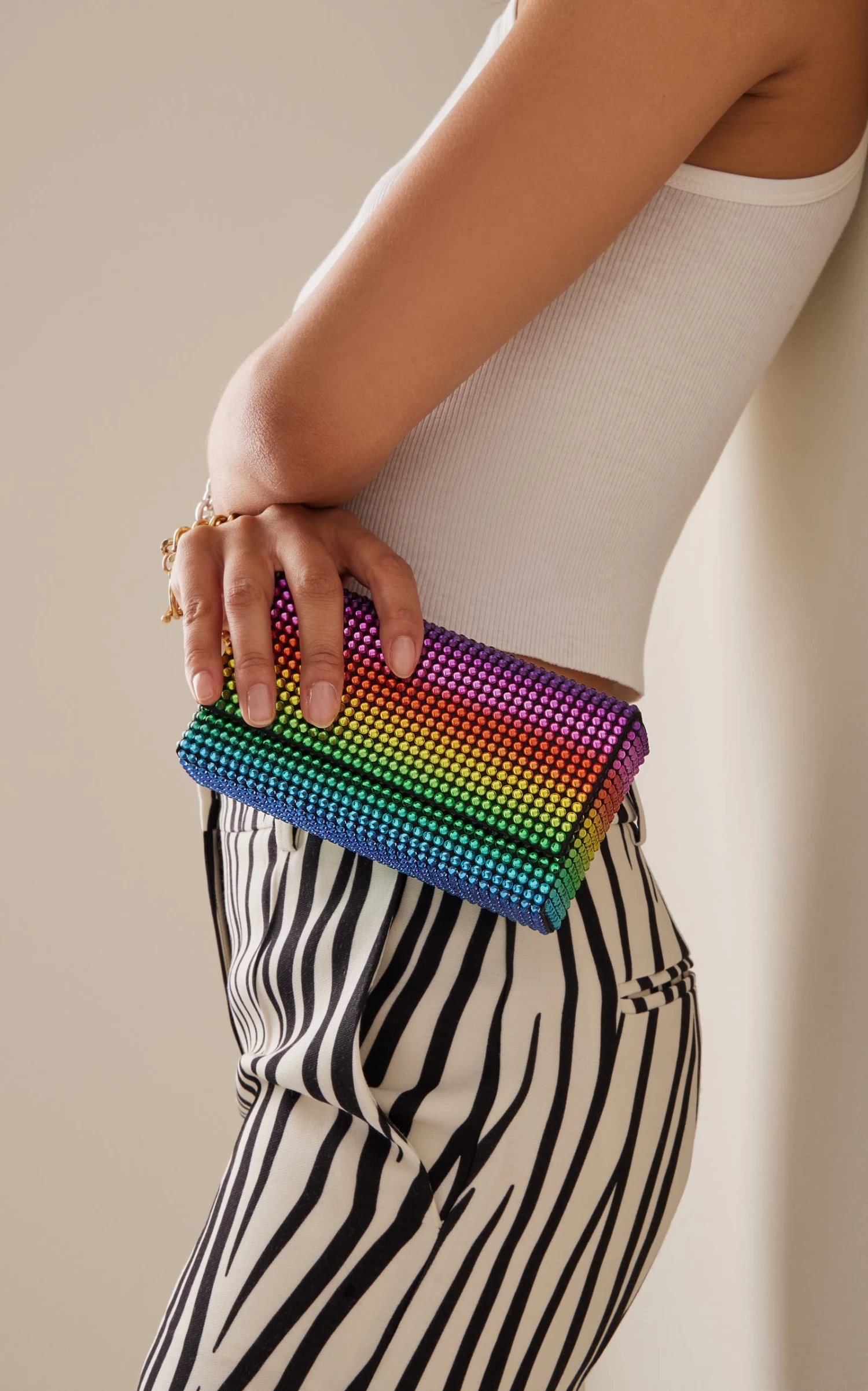 Amina Muaddi Super Amini Paloma Satin Clutch 3 Amina Muaddi Super Amini Paloma Satin Clutch