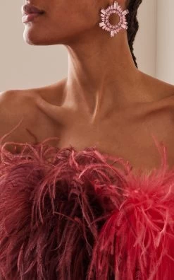 Amina Muaddi Mini Begum Crystal Earrings